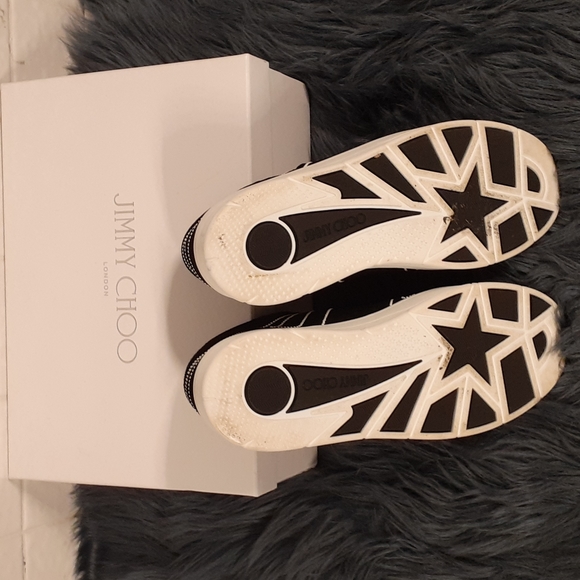 SOLD!!IJMMY CHOO Hawaii Black/Pearl sneaker - Picture 3 of 3